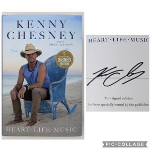 SIGNED Kenny Chesney Book - Heart Life Music (1st/1st HC, 2025, HOF) Autographed